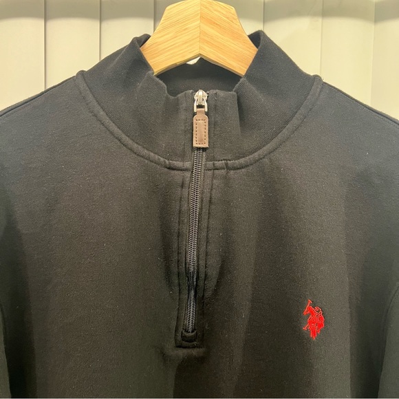 U.S. Polo Assn.  Half Zip Sweater | Large Size | Fits Medium - Picture 2 of 4
